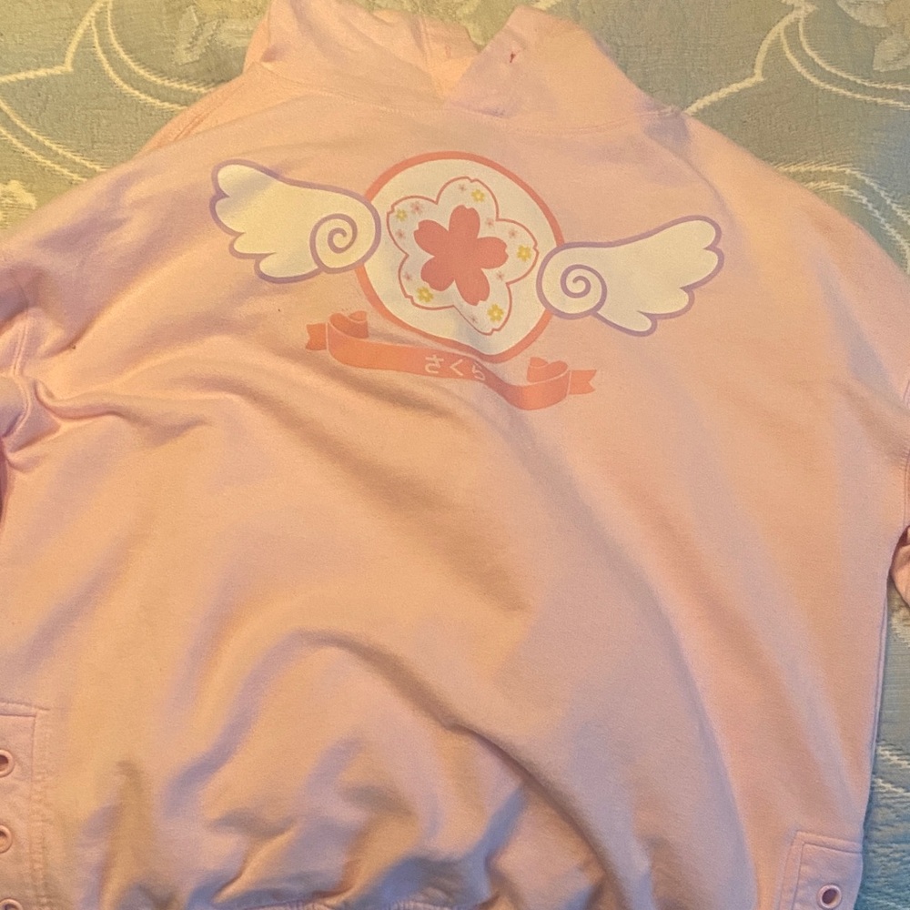 Hot Topic Pink Winged Kids Hoodie